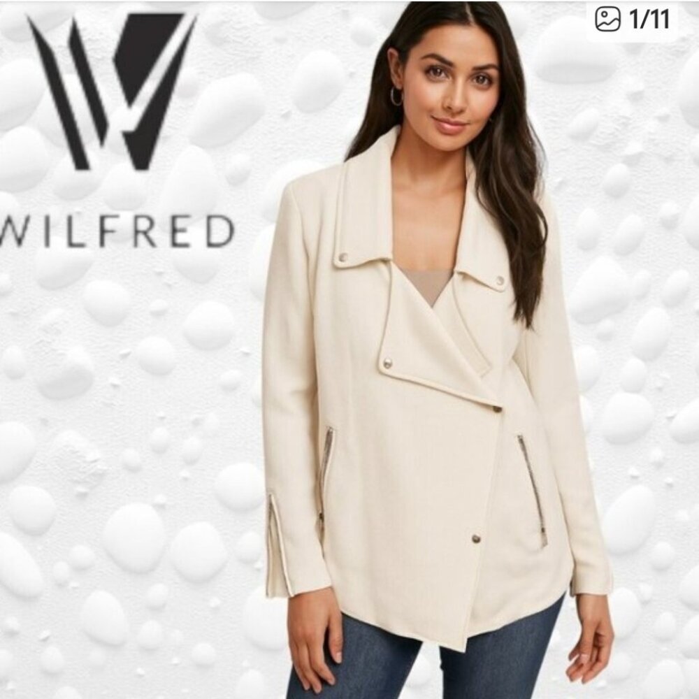 ARITZIA | Wilfred Mayet crepe moto jacket cream Sz S
